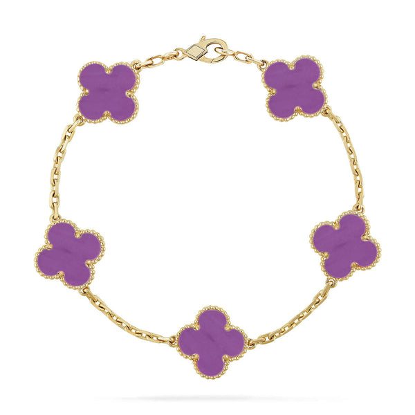[Spark] CLOVER 5 MOTIF VIOLET BRACELET COLLECTION