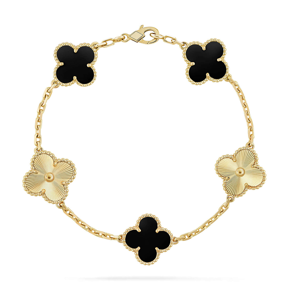 [Spark] CLOVER 5 MOTIF ONYXS BRACELET COLLECTION