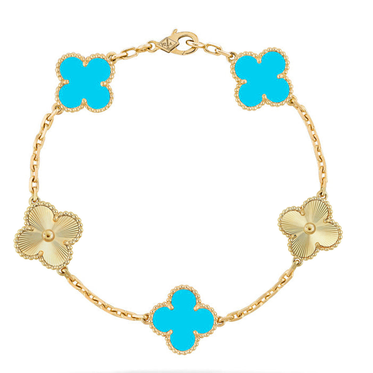 [Spark] CLOVER 5 MOTIF TURQUOISE BRACELET COLLECTION