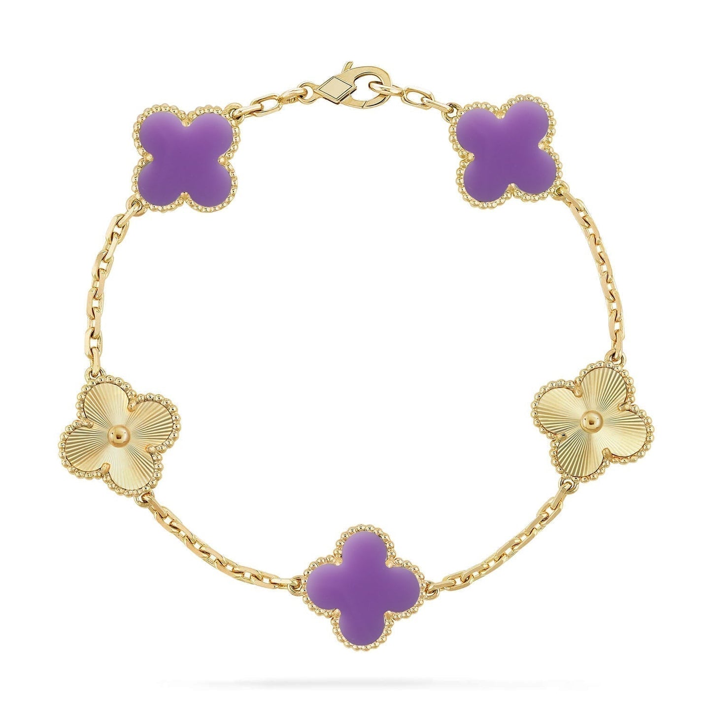 [Spark]CLOVER 5 MOTIF LIGHT PURPLE BRACELET COLLECTION