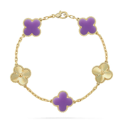 [Spark]CLOVER 5 MOTIF LIGHT PURPLE BRACELET COLLECTION