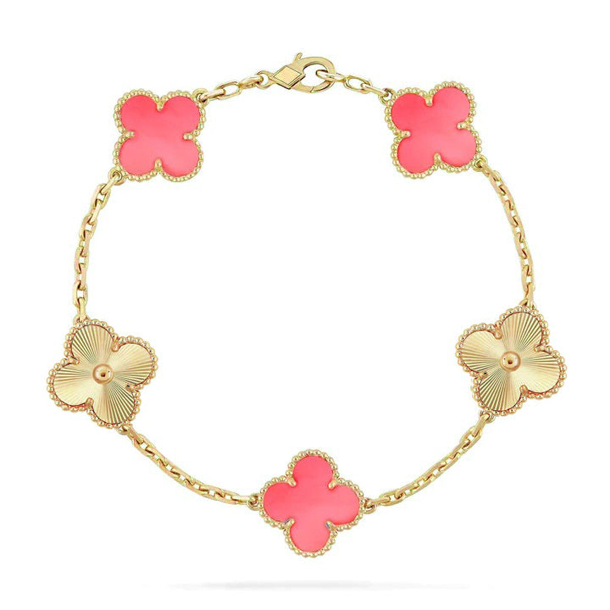 [Spark] CLOVER 5 MOTIFS  PINK MOP BRACELET COLLECTION