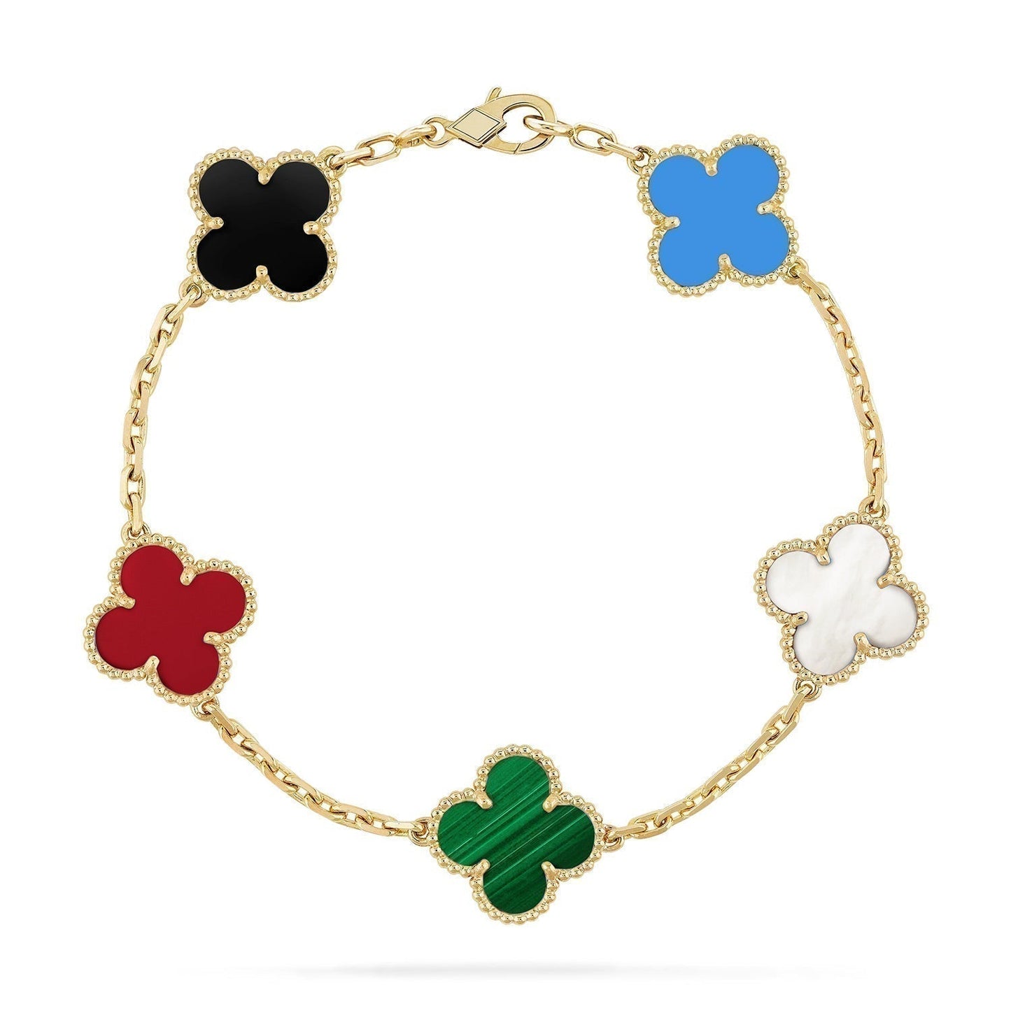 [Spark]CLOVER 5 MOTIFS MULTICOLOR BRACELET