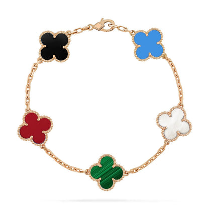 [Spark]CLOVER 5 MOTIFS MULTICOLOR BRACELET