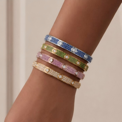 [Spark]2026 PAVE GEMSTONE LOVE BRACELET 6.1MM 10 DIAMONDS