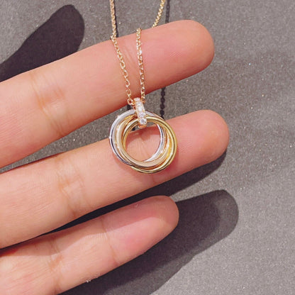 [Spark]TRINITY NECKLACE GOLD  DIAMONDS