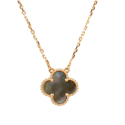 [Spark]CLOVER 15MM  GRAY MOTHER OF PEARL NECKLACE