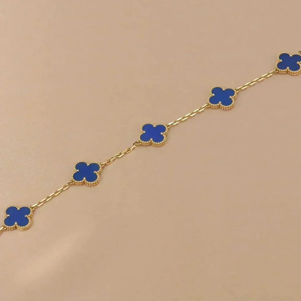 [Spark] CLOVER 5 MOTIF BLUE AGATE BRACELET COLLECTION