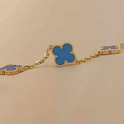 [Spark] CLOVER 5 MOTIF BLUE AGATE BRACELET COLLECTION
