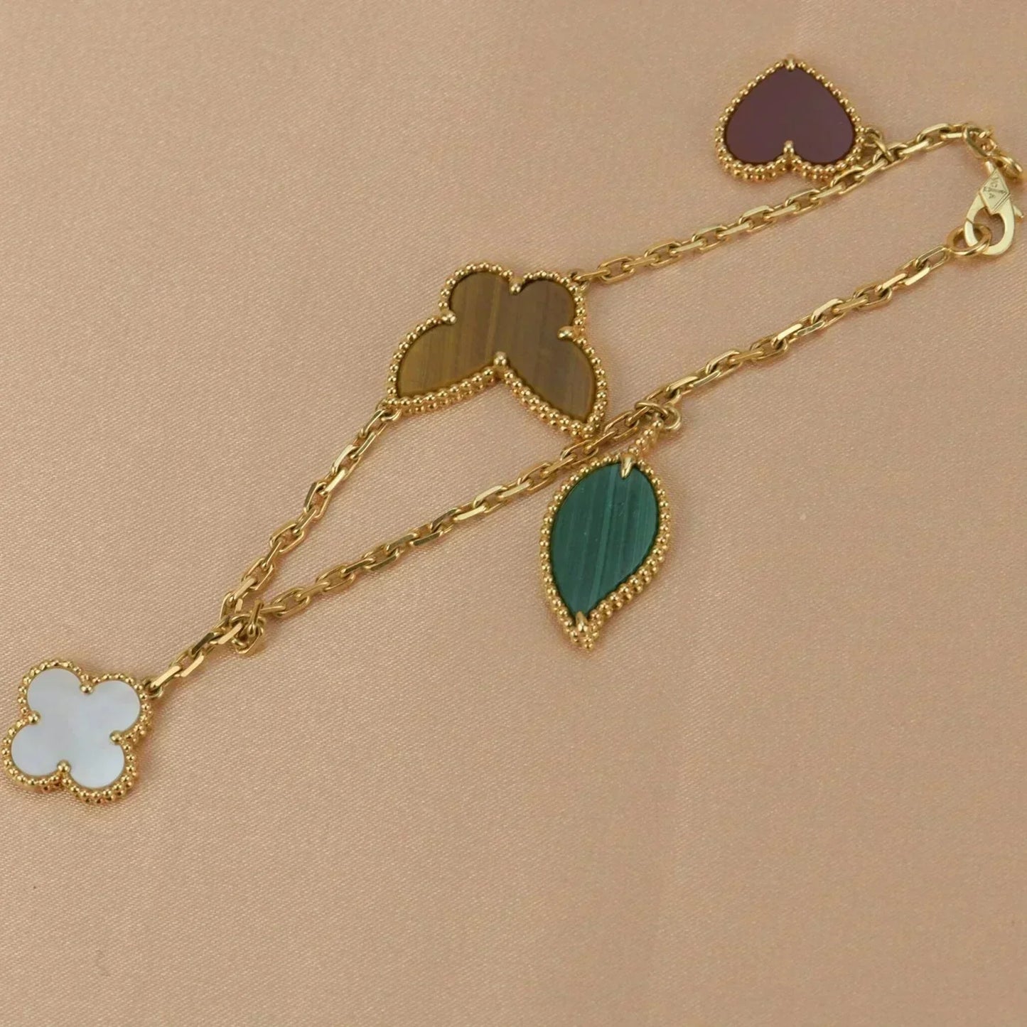 [Spark]LUCKY SPRING 5 MOTIF GOLD BRACELET