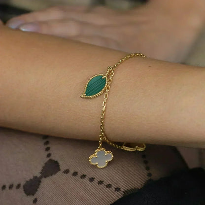 [Spark]LUCKY SPRING 5 MOTIF GOLD BRACELET