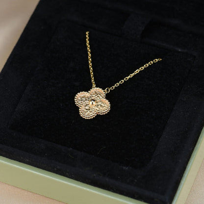 [Spark]CLOVER 15MM  BRONZING NECKLACE