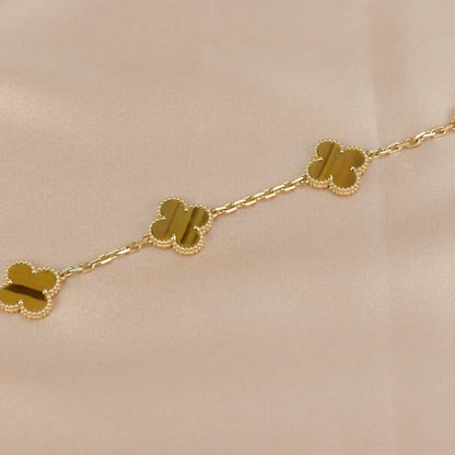 [Spark] CLOVER 5 MOTIFS TIGER EYE BRACELET COLLECTION
