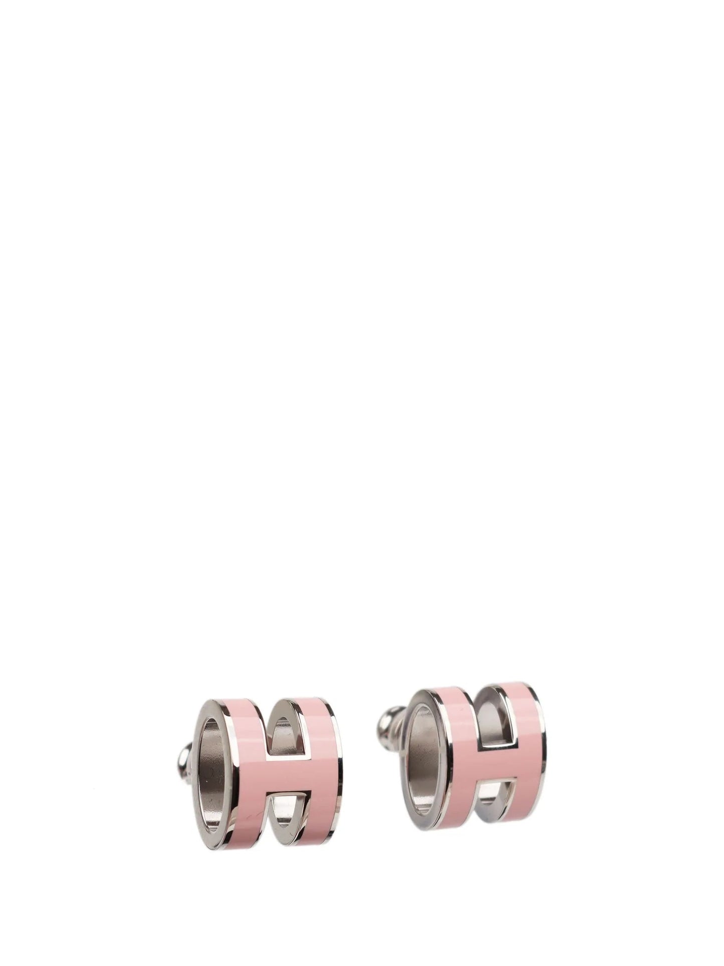 [Spark]MINI POP H SILVER EARRINGS PINK