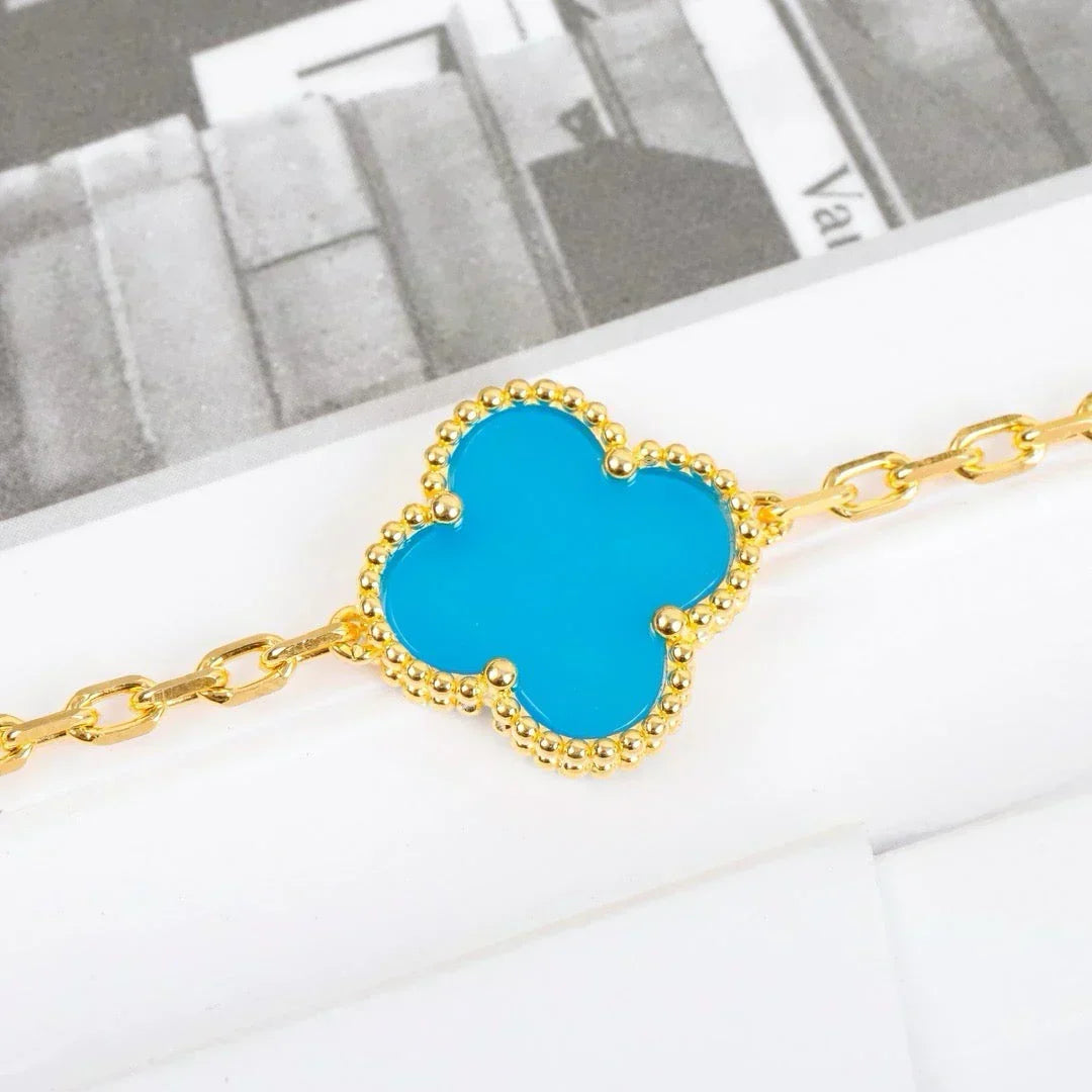 [Spark] CLOVER 5 MOTIF TURQUOISE BRACELET COLLECTION