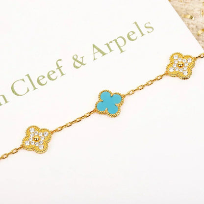 [Spark] CLOVER 5 MOTIF TURQUOISE BRACELET COLLECTION