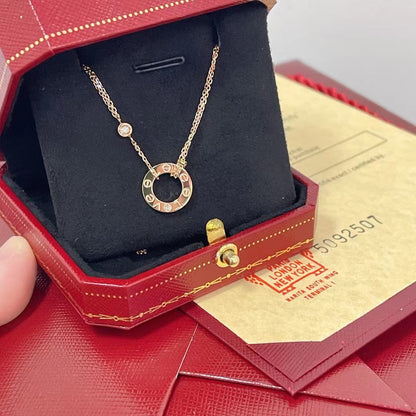 [Spark]LOVE NECKLACE 16MM 2 DIAMONDS
