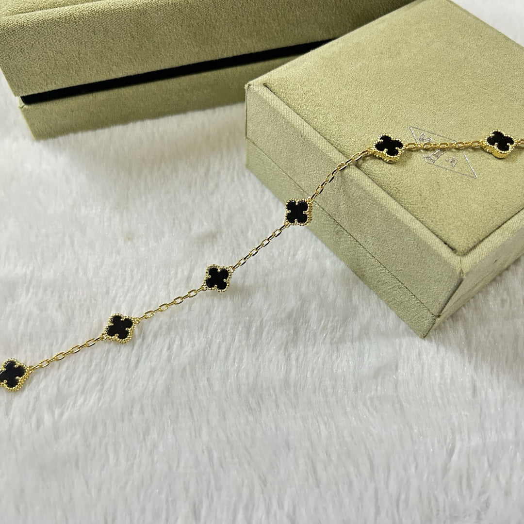 [Spark]CLOVER 6 MOTIF  ONYXS BRACELET-w