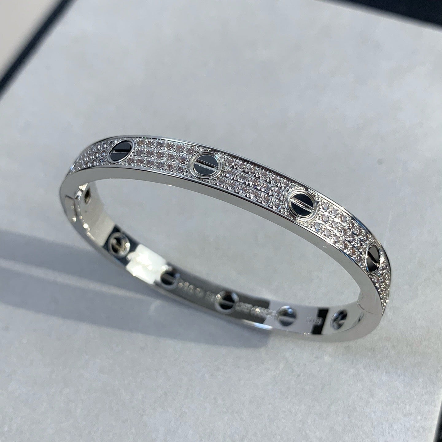 [Spark]LOVE BRACELET 6.1MM DIAMOND-PAVED CERAMIC