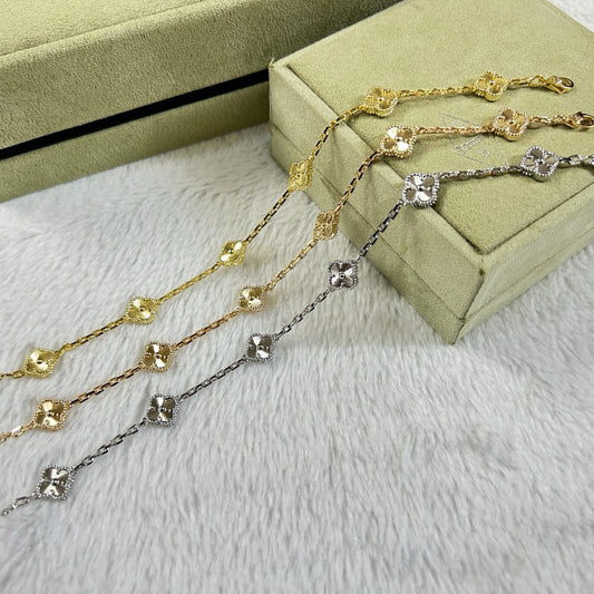 [Spark]CLOVER 6 MOTIF DIAMOND BRACELET