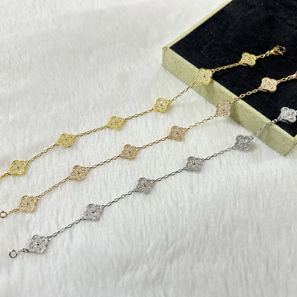[Spark]CLOVER 6 MOTIF DIAMOND BRACELET