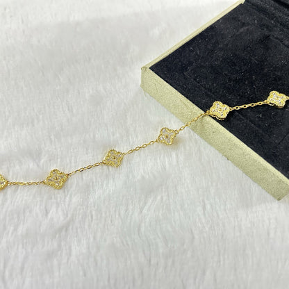 [Spark]CLOVER 6 MOTIF DIAMOND BRACELET
