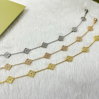 [Spark]CLOVER 6 MOTIF DIAMOND BRACELET