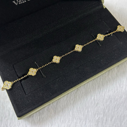 [Spark]CLOVER 6 MOTIF DIAMOND BRACELET