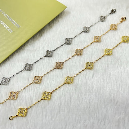 [Spark]CLOVER 6 MOTIF DIAMOND BRACELET