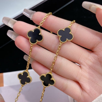 [Spark]CLOVER 10 MOTIFS ONYX NECKLACE