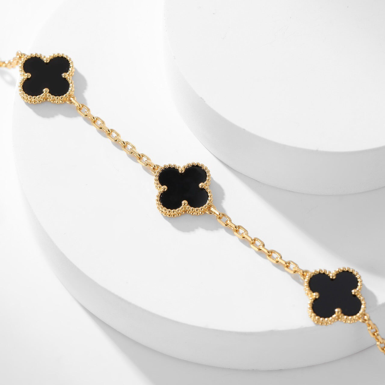 [Spark]CLOVER 10 MOTIFS ONYX NECKLACE
