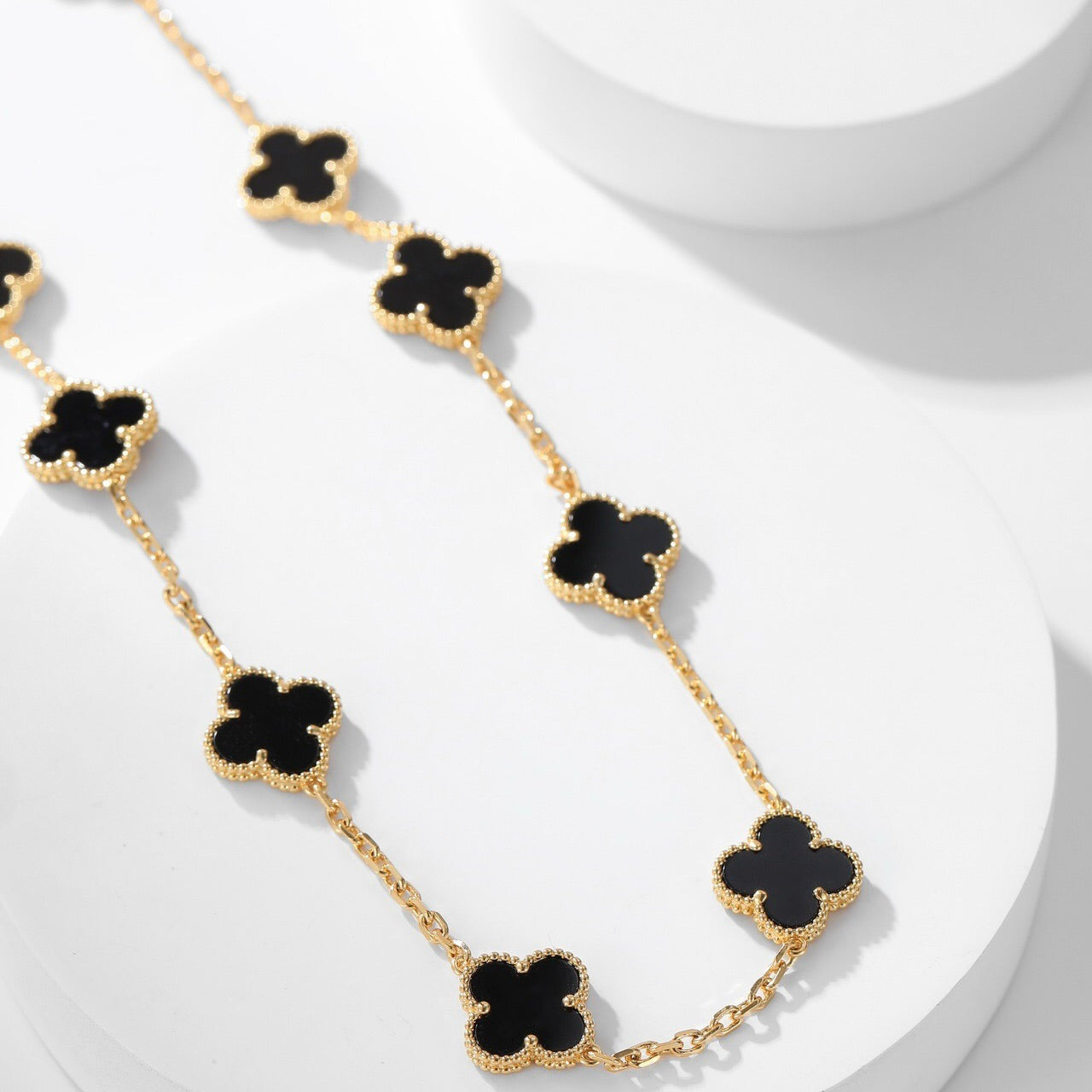 [Spark]CLOVER 10 MOTIFS ONYX NECKLACE