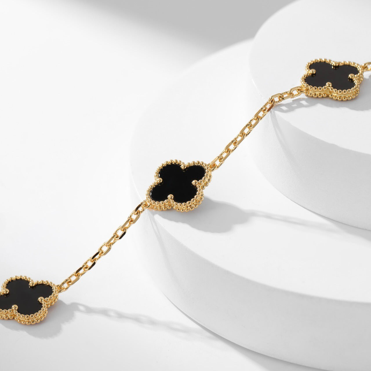 [Spark]CLOVER 10 MOTIFS ONYX NECKLACE