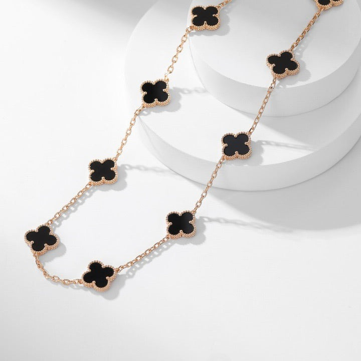 [Spark]CLOVER 10 MOTIFS ONYX NECKLACE