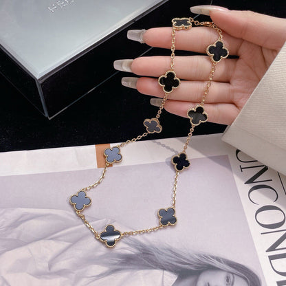 [Spark]CLOVER 10 MOTIFS ONYX NECKLACE