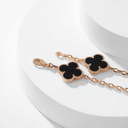 [Spark]CLOVER 10 MOTIFS ONYX NECKLACE