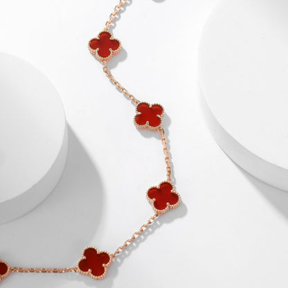 [Spark]CLOVER 10 MOTIFS CARNELIAN NECKLACE
