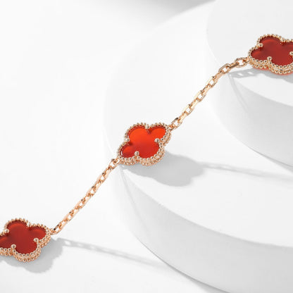 [Spark]CLOVER 10 MOTIFS CARNELIAN NECKLACE