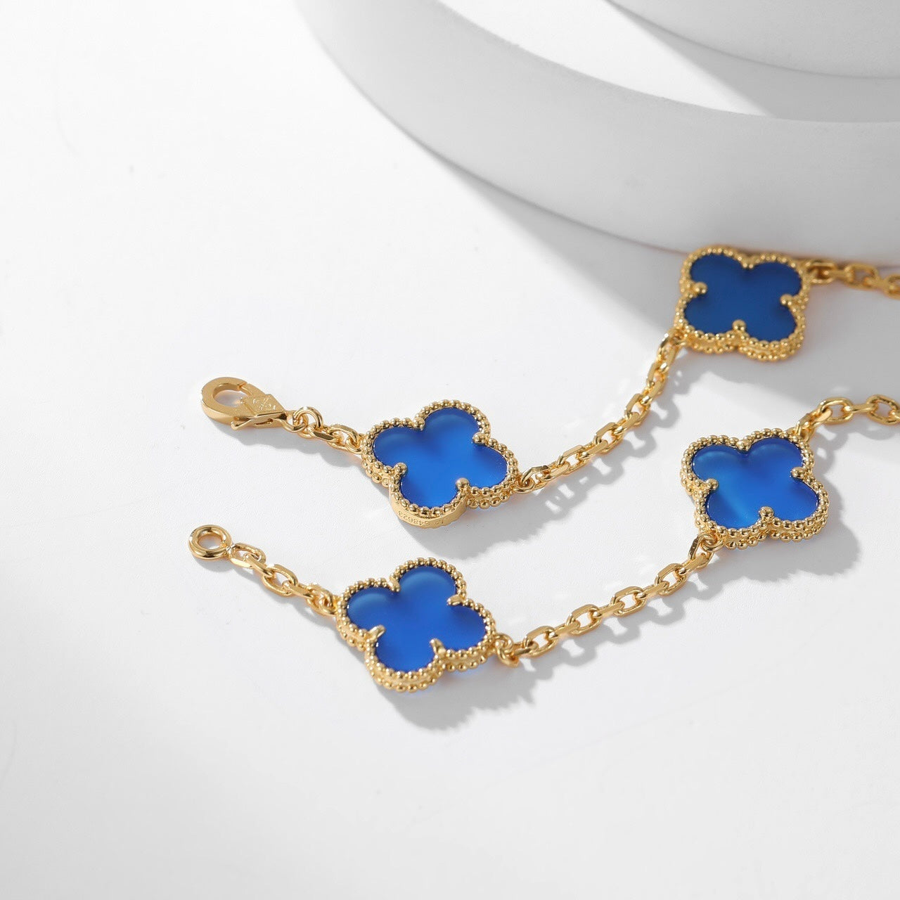 [Spark]CLOVER 10 MOTIFS BLUE AGATE NECKLACE