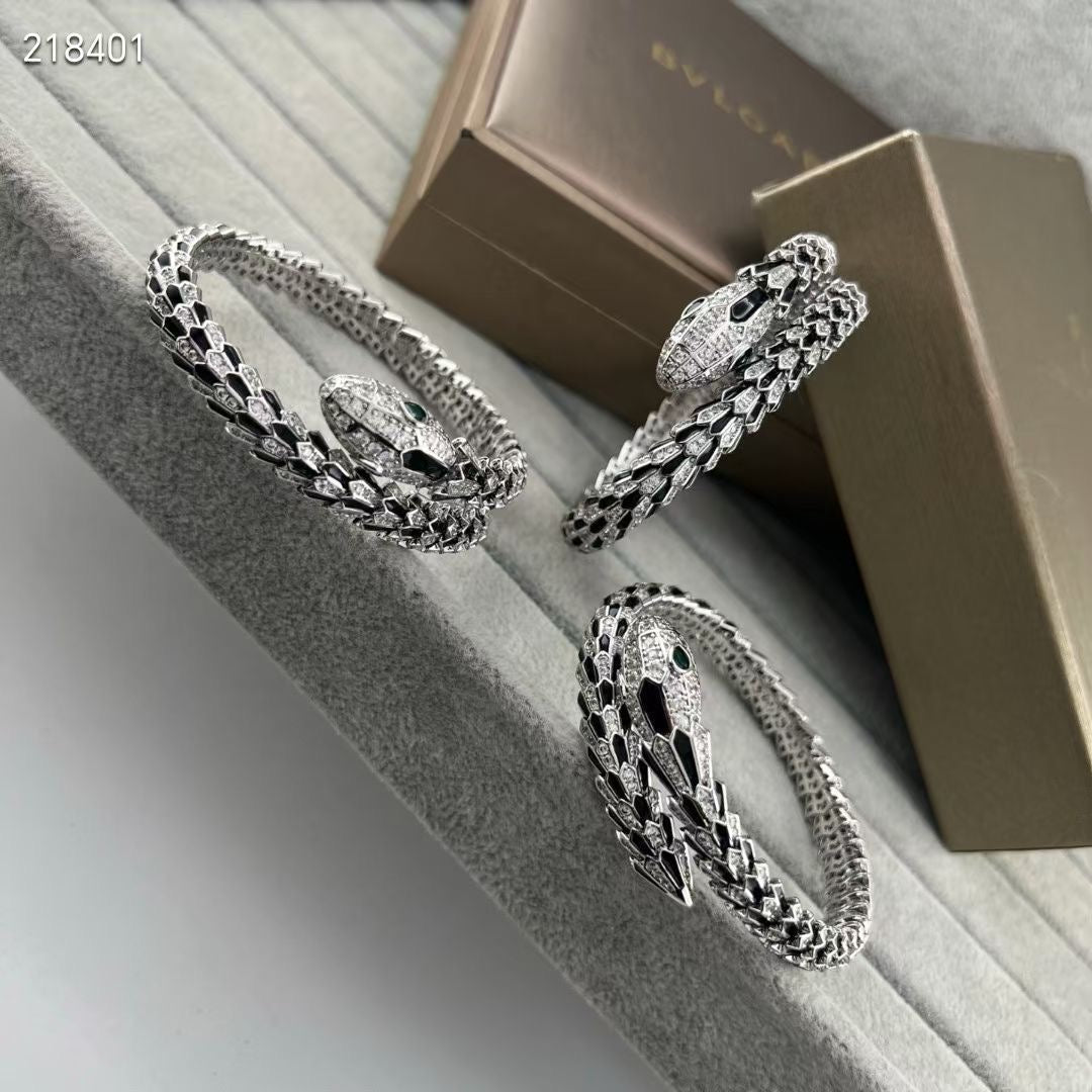 [Spark]NEW OBSIDIAN & DIAMOND SERPENT BRACELET