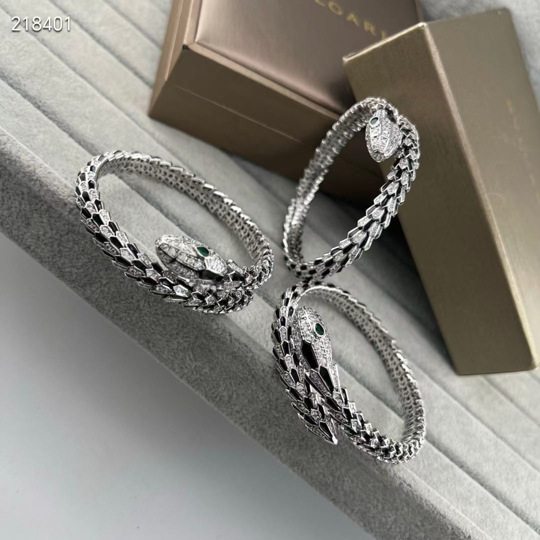[Spark]NEW OBSIDIAN & DIAMOND SERPENT BRACELET