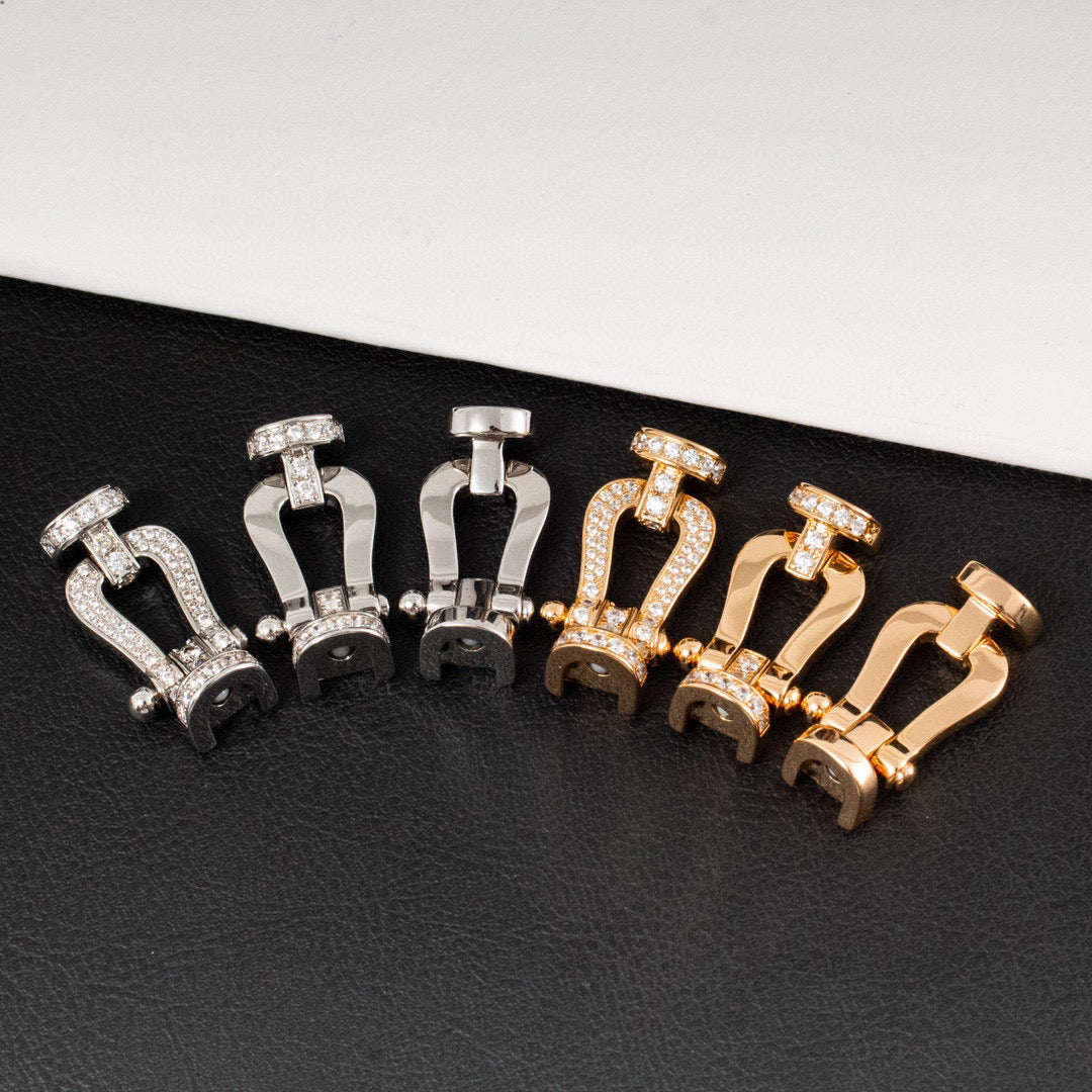 [Spark]FORCE LARGE HORSESHOE HALF DIAMOND BRACELET GOLD