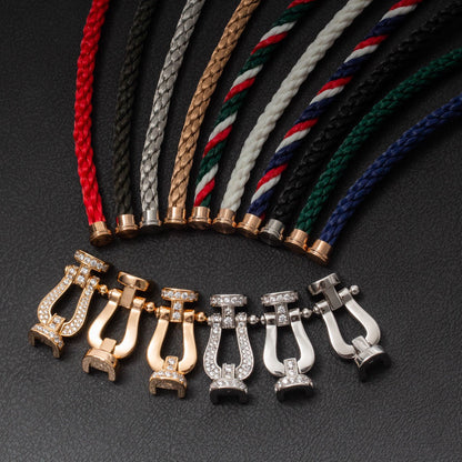 [Spark]FORCE LARGE HORSESHOE HALF DIAMOND BRACELET Spark GOLD