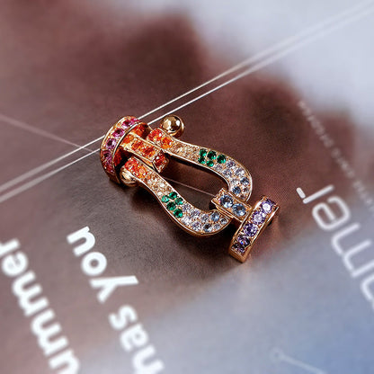 [Spark]FORCE LARGE HORSESHOE  COLORED DIAMOND BRACELET Spark GOLD