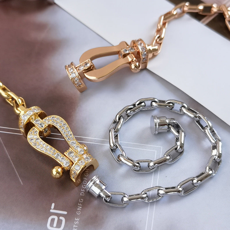 [Spark]FORCE LARGE HORSESHOE CLASP  METAL BRACELET