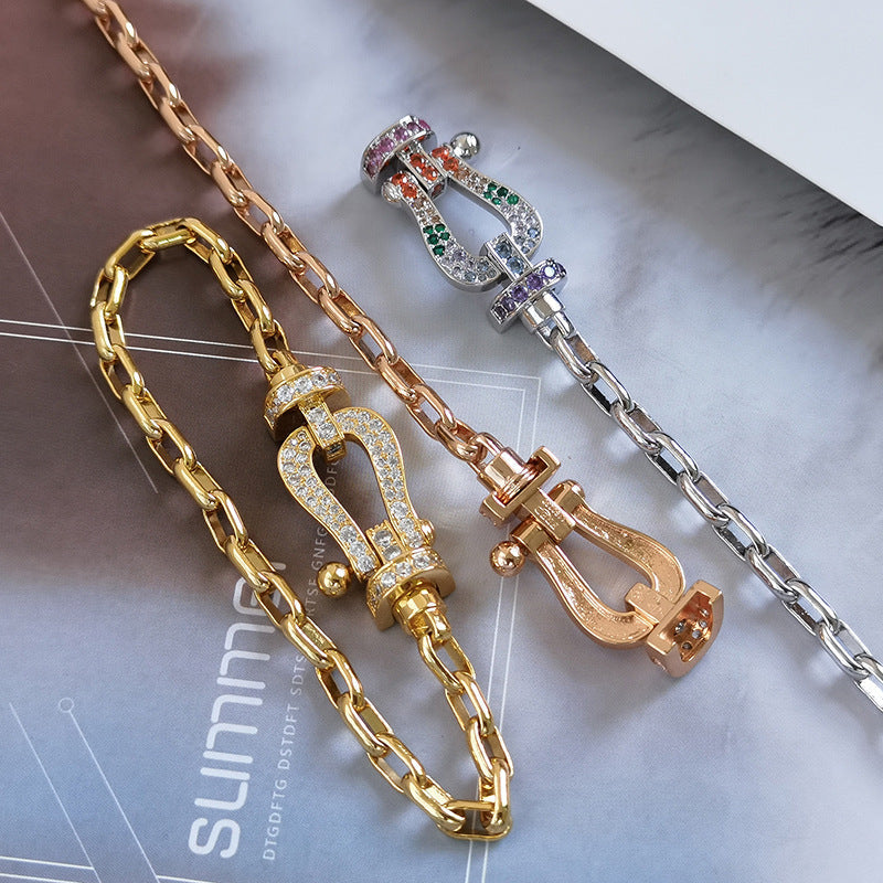 [Spark]FORCE LARGE HORSESHOE CLASP  METAL BRACELET