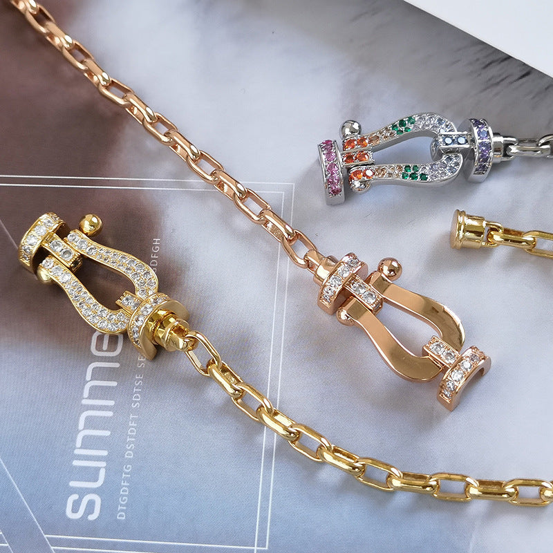 [Spark]FORCE LARGE HORSESHOE CLASP  METAL BRACELET