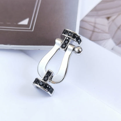 [Spark]FORCE LARGE HORSESHOE BLACK DIAMOND BRACELET SILVER