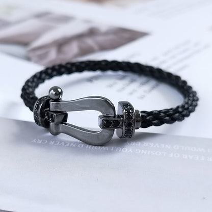 [Spark]FORCE LARGE SERIES HORSESHOE BLACK SAMURAI BRACELET