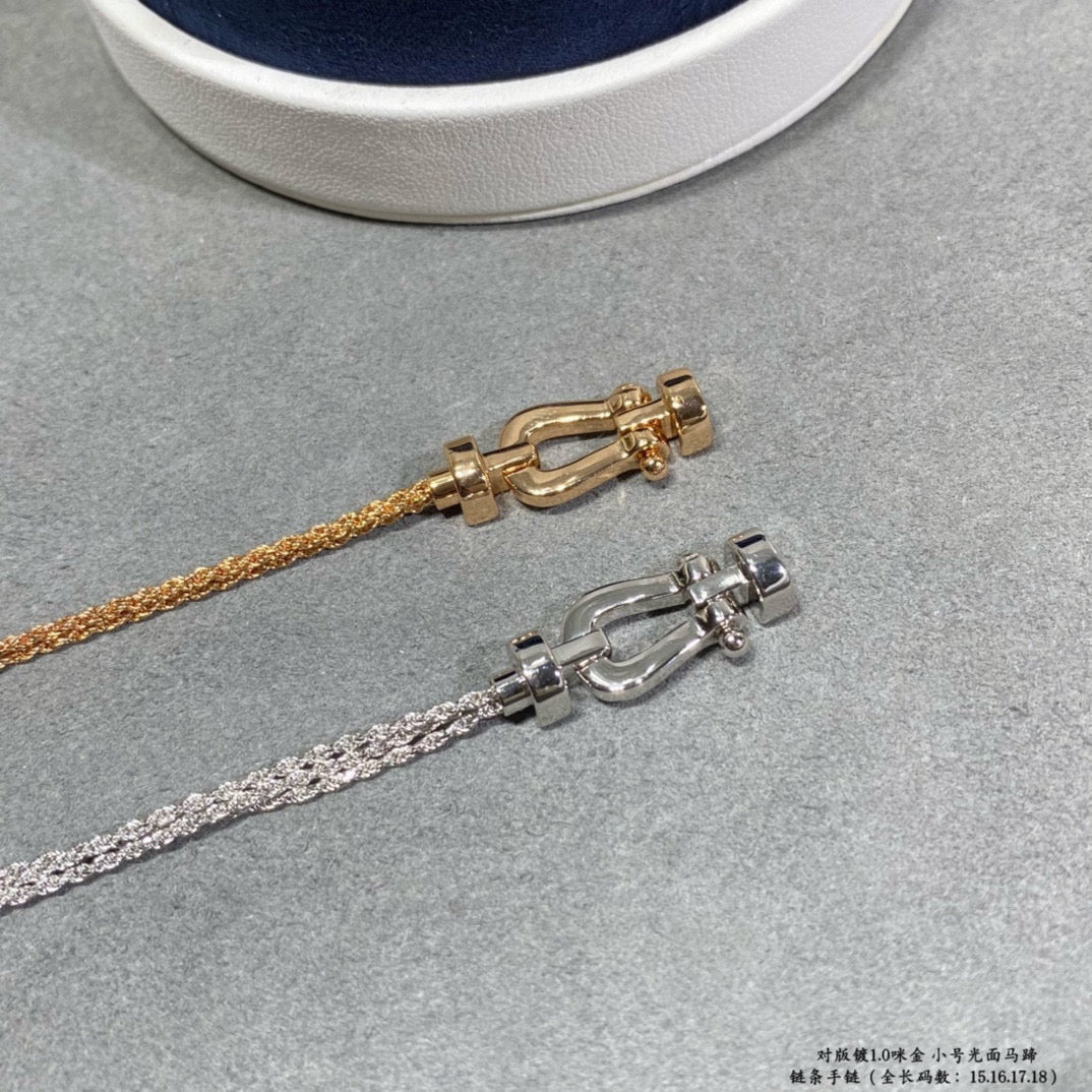 [Spark]FORCE SMALL HORSESHOE  DIAMOND CHAIN ROPE BRACELET